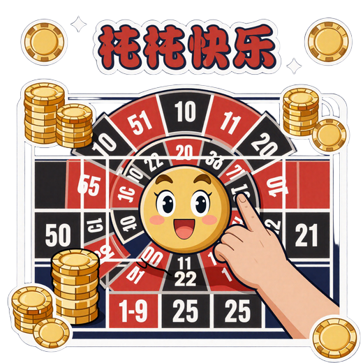 Cartoon Roulette Tableau mit Maskottchen das auf rote und schwarze Wettfelder zeigt